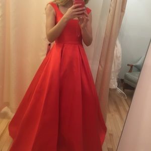Macduggal Red Ballgown Sleeveless with pockets